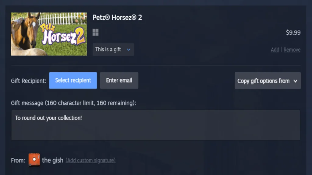 The Amazing Steam Client Gifting Changes And What They Do 1 The new gift-to-email option in the Steam client gifting changes