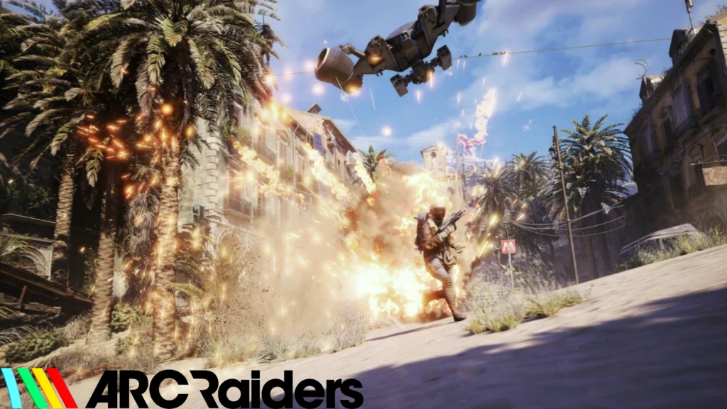 An ARC Rocketeer firing at a Raider trying to complete Arc Raiders Phantom Targets Part Two