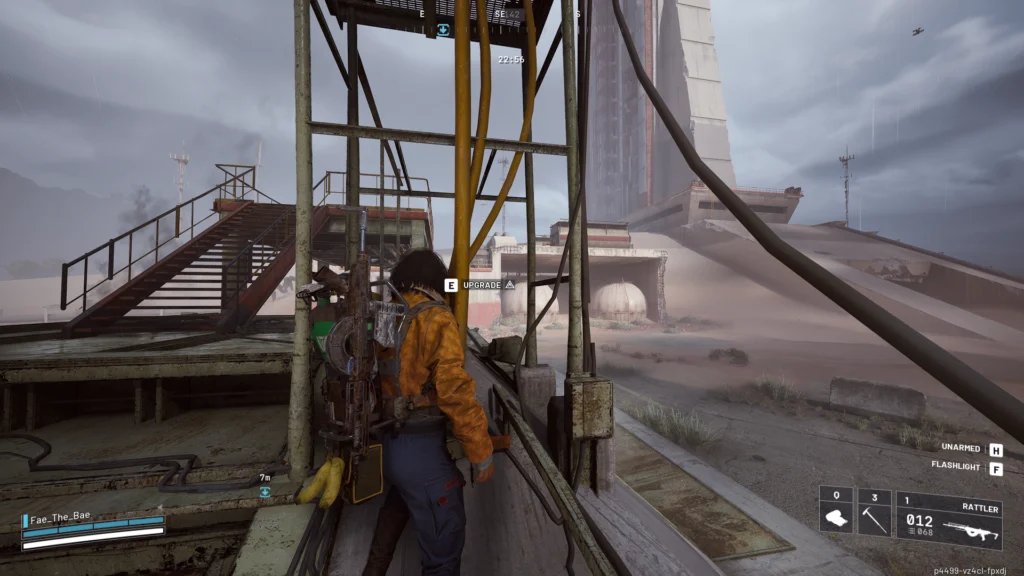 Arc Raiders Phantom Targets Part One - How to Successfully Upgrade Cargo Elevator Antennas 3 A Raider walking up a cargo elevator to upgrade an antenna as instructed in the Arc Raiders Phantom Targets event
