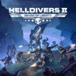 The cover for the Helldivers 2 Devoid of Liberty update showing Helldivers and SEAF soldiers fighting alongside each other as Illuminate forces close in around them