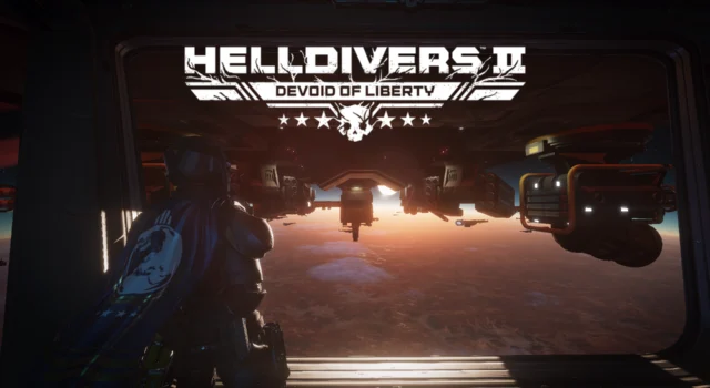 A Helldiver looking at their Super Destroyer's cannons, which are what fire the Helldivers 2 orbital strikes