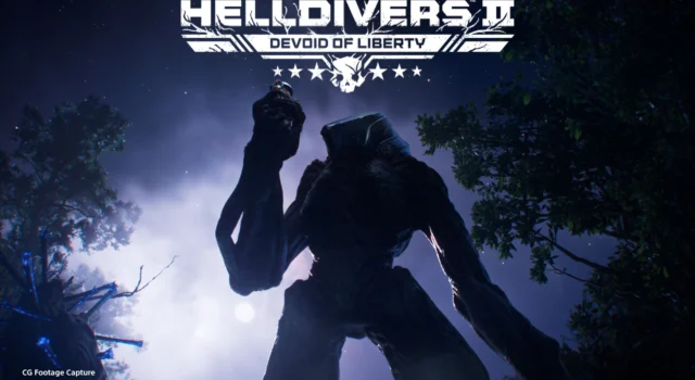 A Crusher from the Helldivers 2 Vote Snatchers holding up a teddy bear