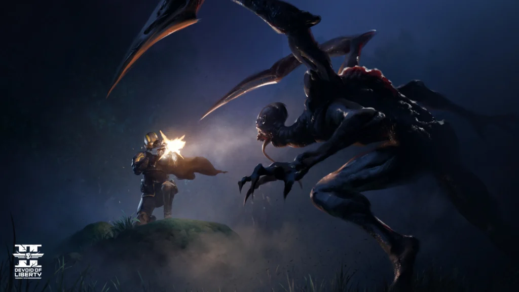 How To Combat The Horrific Helldivers 2 Vote Snatchers 3 A solo Helldiver engaging a Wretch