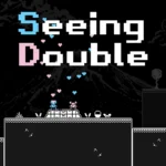 The start screen of Seeing Double Early Access where you can see the two playable characters together