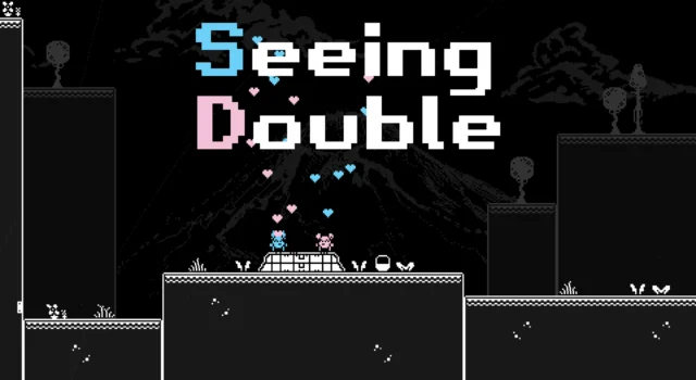 The start screen of Seeing Double Early Access where you can see the two playable characters together